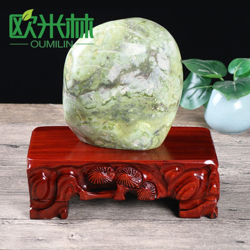 b024-3长方形24-12雕刻实木奇石底座玉石瓷器花瓶茶壶底座托架