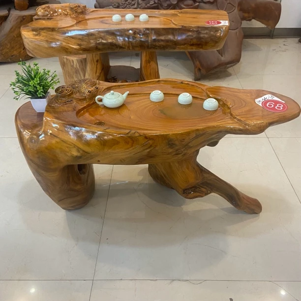 115-45-60实木树根茶桌原木雕刻茶几家用茶台天然根雕茶桌