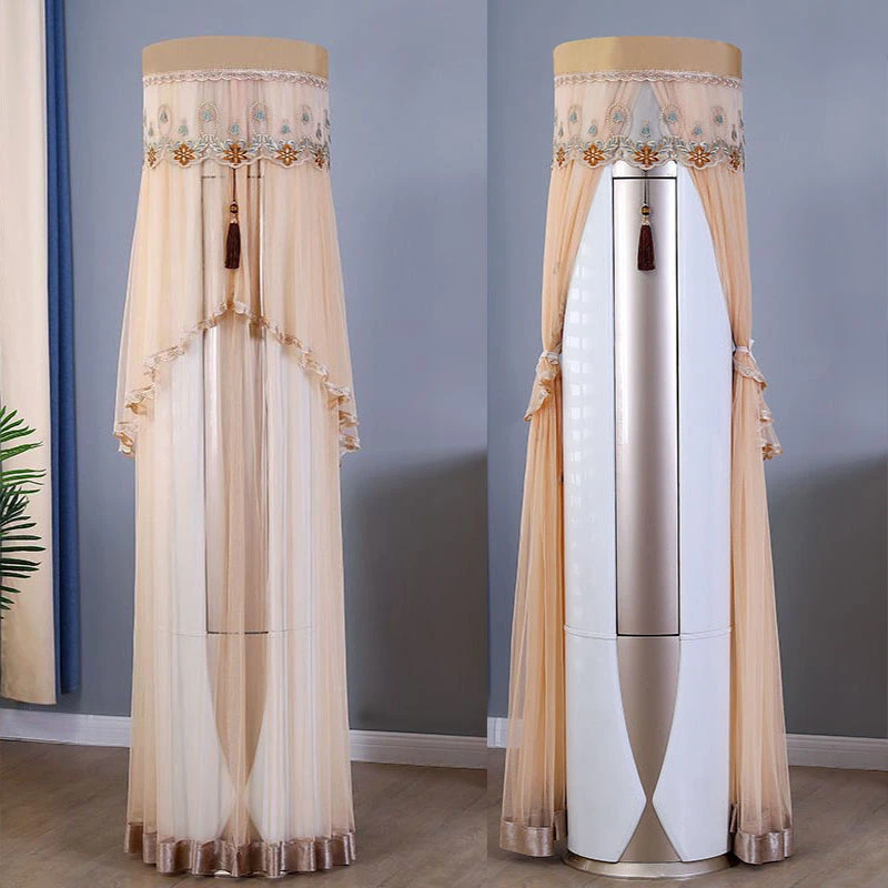 空调防尘罩柜机圆形格力客厅美的奥克斯立式开机不取柜式防尘套