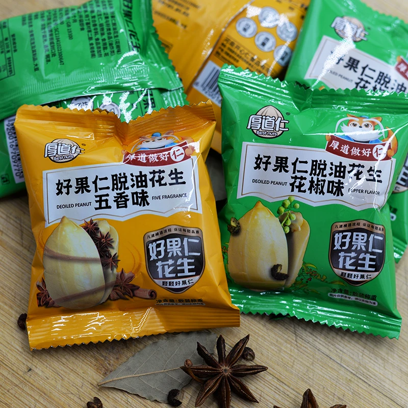 仁脱油花生米好果仁去油脱皮香花生花椒味下酒菜零食小吃笋0g