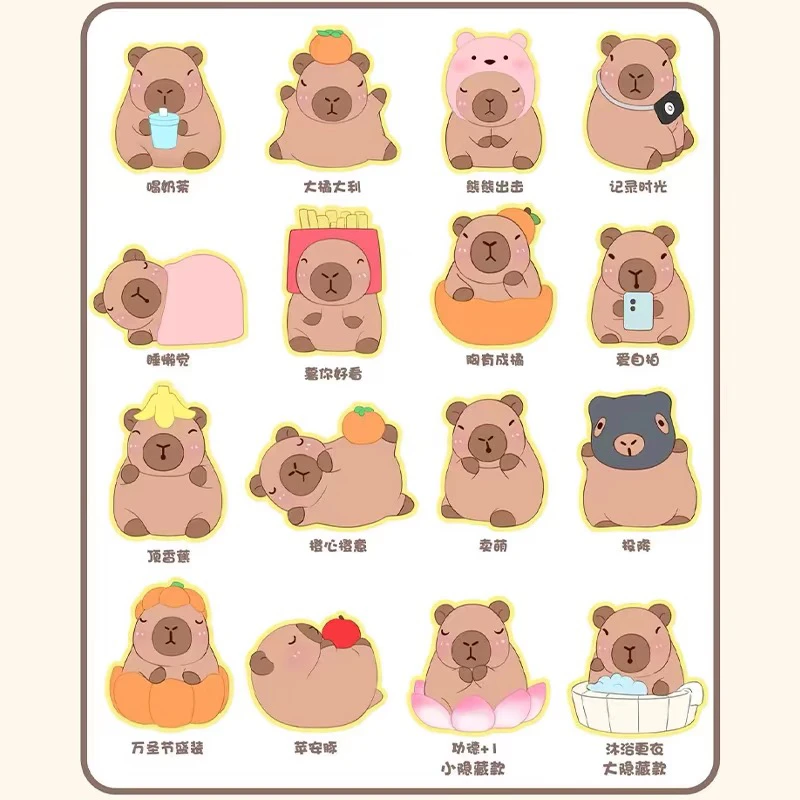 卡皮巴拉可爱萌粒盲盒
