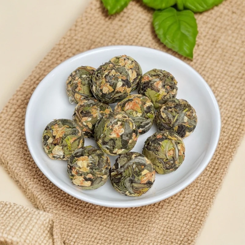 （茉莉龙珠）2024年茉莉白茶龙珠福鼎管阳高山白茶花香鲜甜