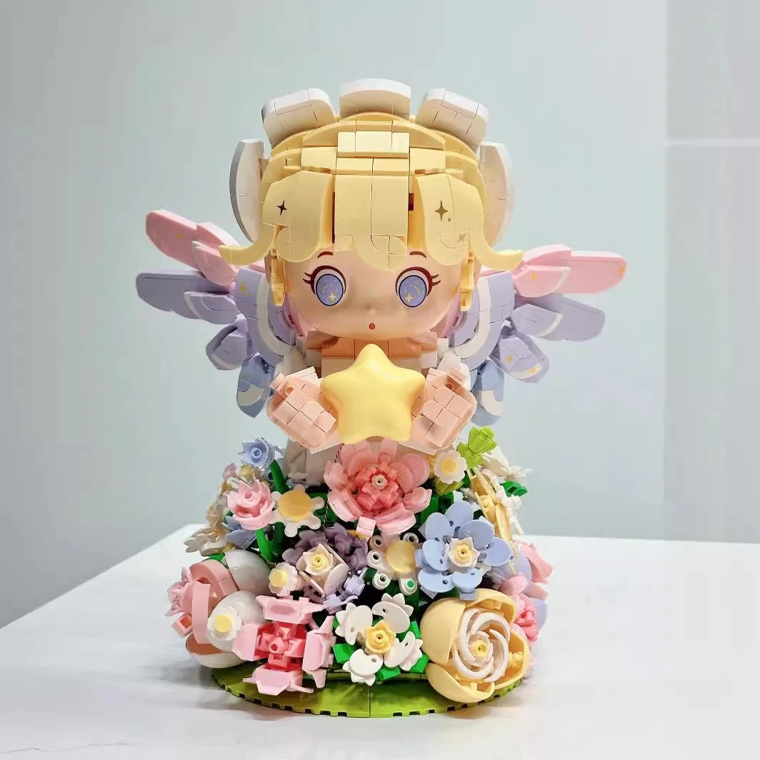 未及积木花予天使梦幻小夜灯潮玩摆件益智玩具生日新年礼物女孩