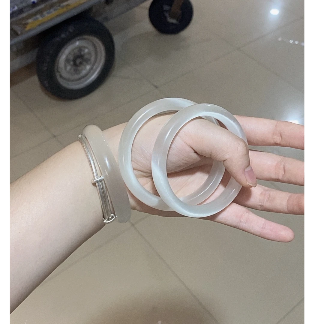 非金属仿水晶手镯 媛媛同款白月光手镯