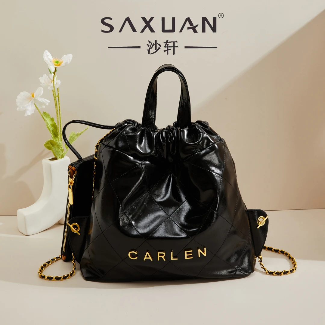 小香风菱格链条包大容量两用双肩背包2025新款百搭洋气单肩通勤包