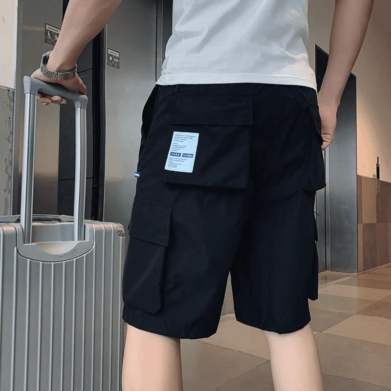 仓石一树男士短裤夏季薄款网红休闲工装五分潮牌沙滩大裤衩中裤子