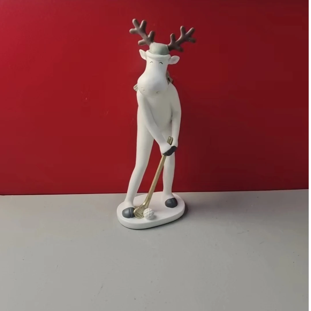 2361 高尔夫球鹿（高28.5）摆件C12