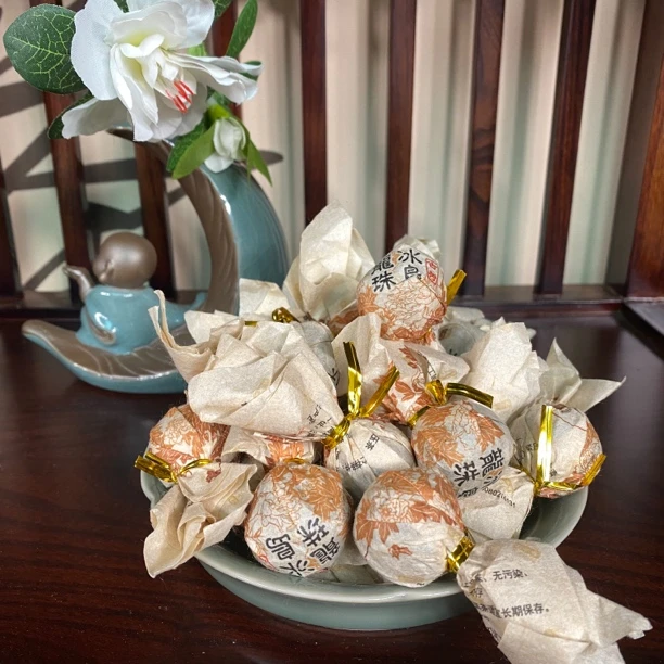 韵聘号冰岛古树龙珠 2024年 普洱茶生茶手工龙珠