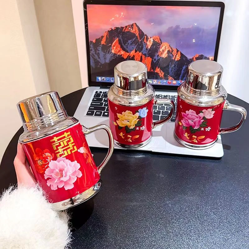 复古中国风马克杯带盖怀旧老式陶瓷水杯水壶家用送礼稀奇古怪杯子