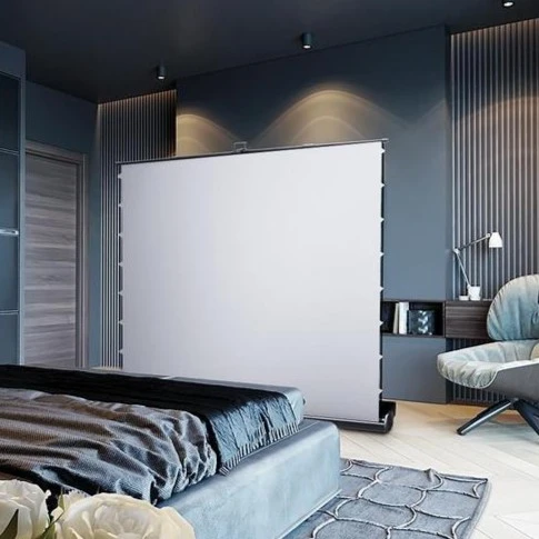 地拉抗光幕 手动地拉幕布新升级8K超清纳米钨晶手动地升投影幕布