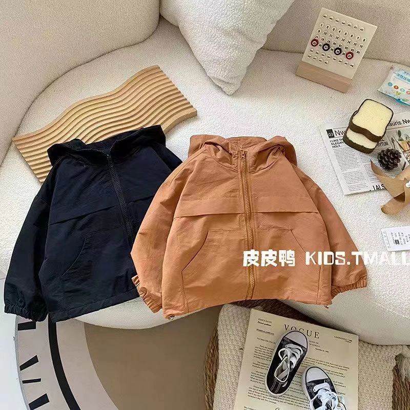 男童春秋季外套儿童韩版百搭风衣小童秋装上衣宝宝洋气冲锋衣2023