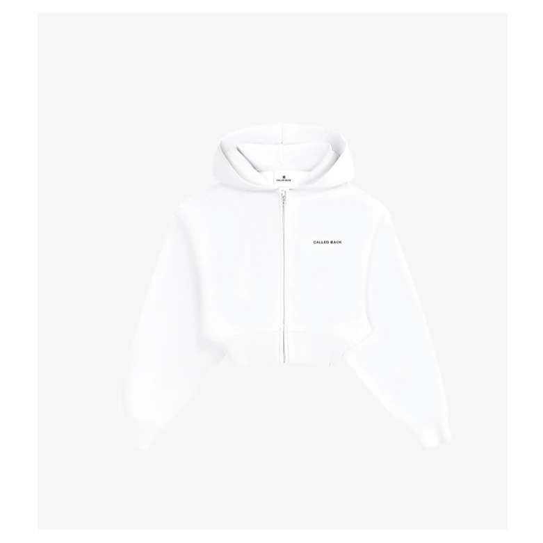 CALLED BACK新款设计感休闲宽松经典白色连帽蝙蝠袖卫衣240644