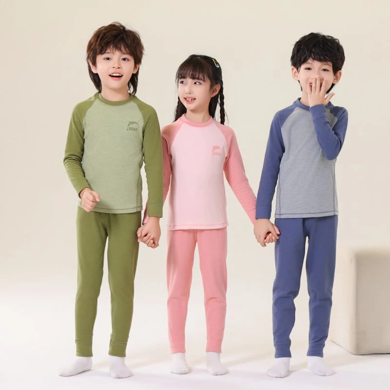 儿童保暖内衣套装男童女童磨毛秋衣秋裤中大童初高生秋冬加厚睡衣
