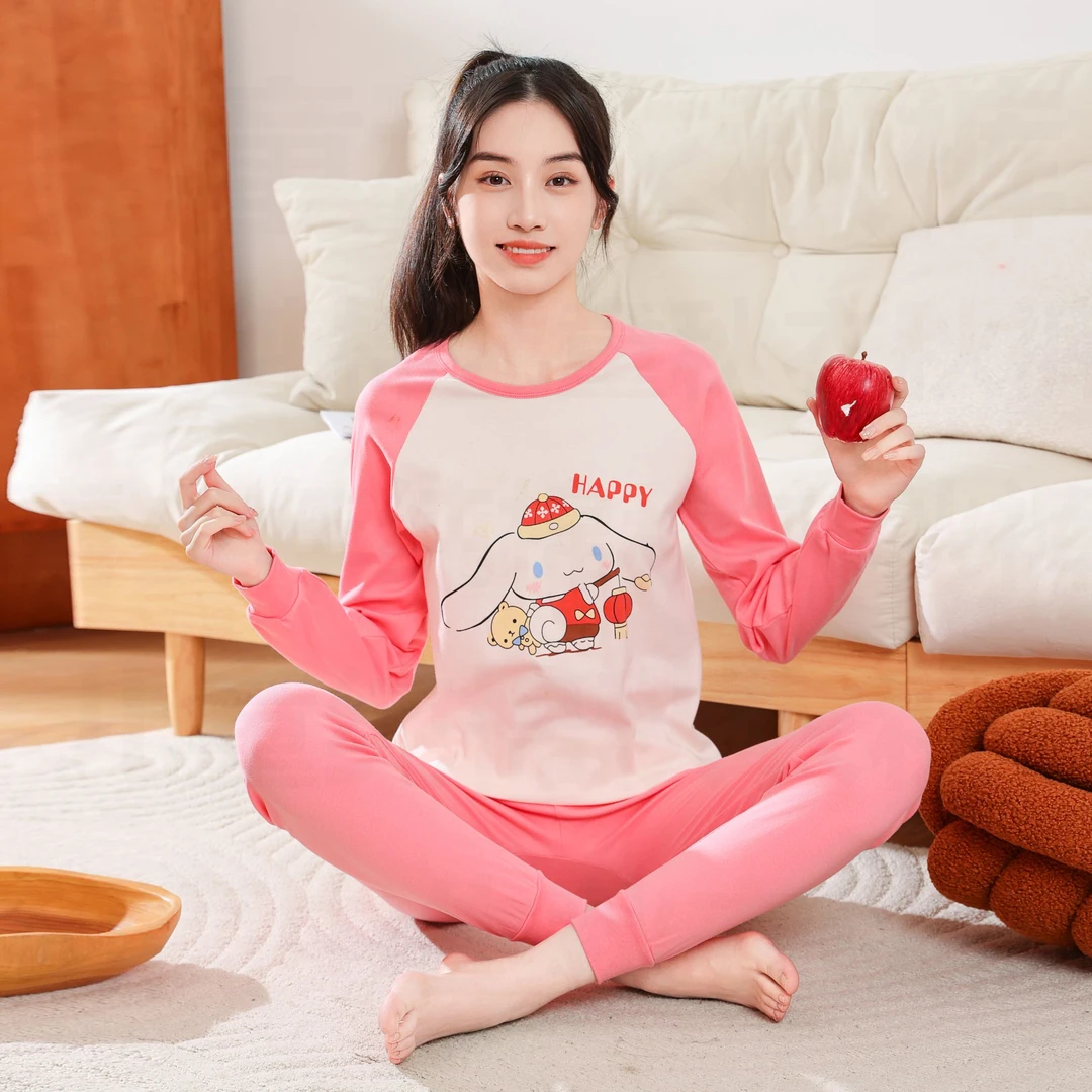 女中大童内衣套装秋冬季纯棉少女睡衣青少年全棉秋衣秋裤衬线衣裤