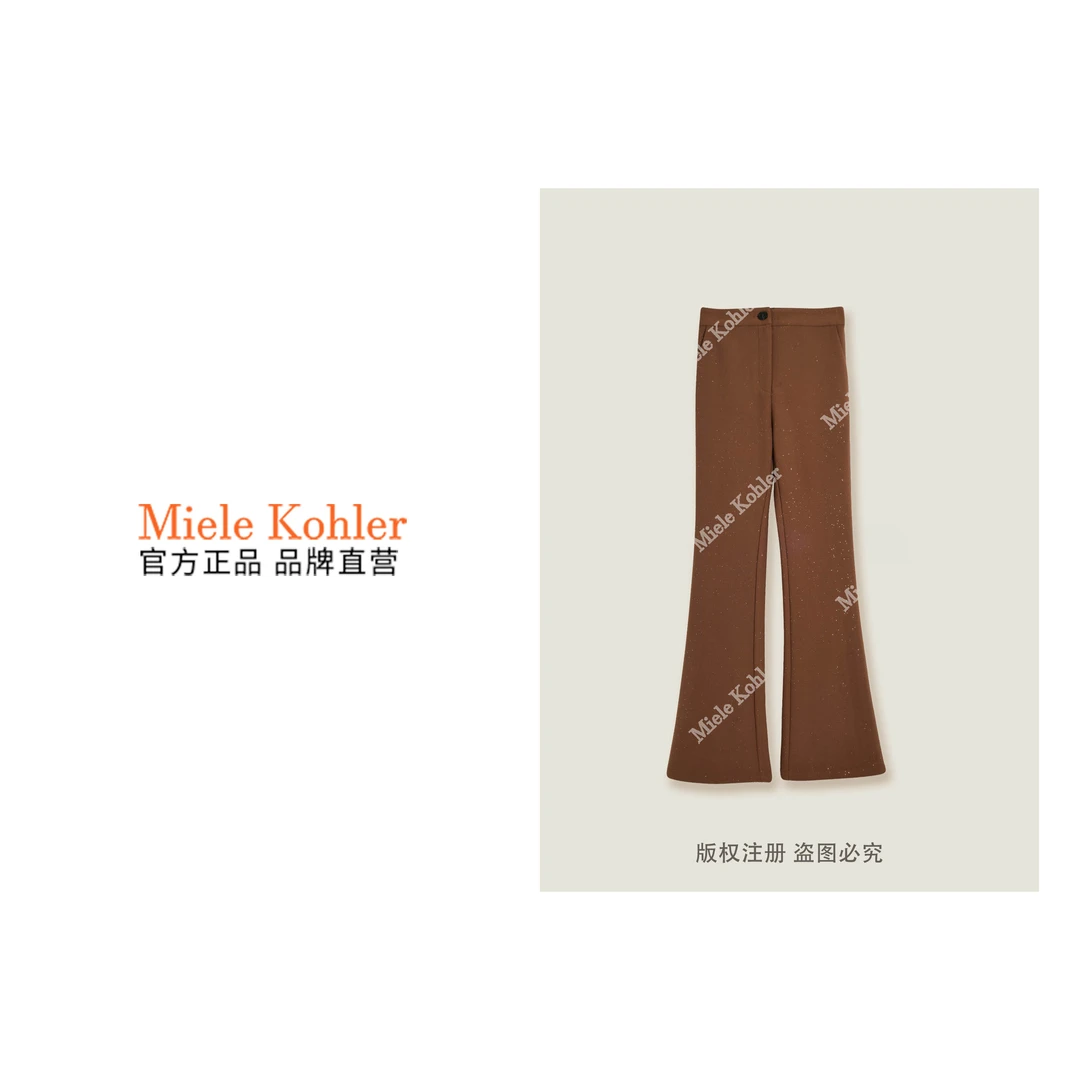 新款修身显瘦感高腰时尚百搭女装长裤MKKQ32272-1