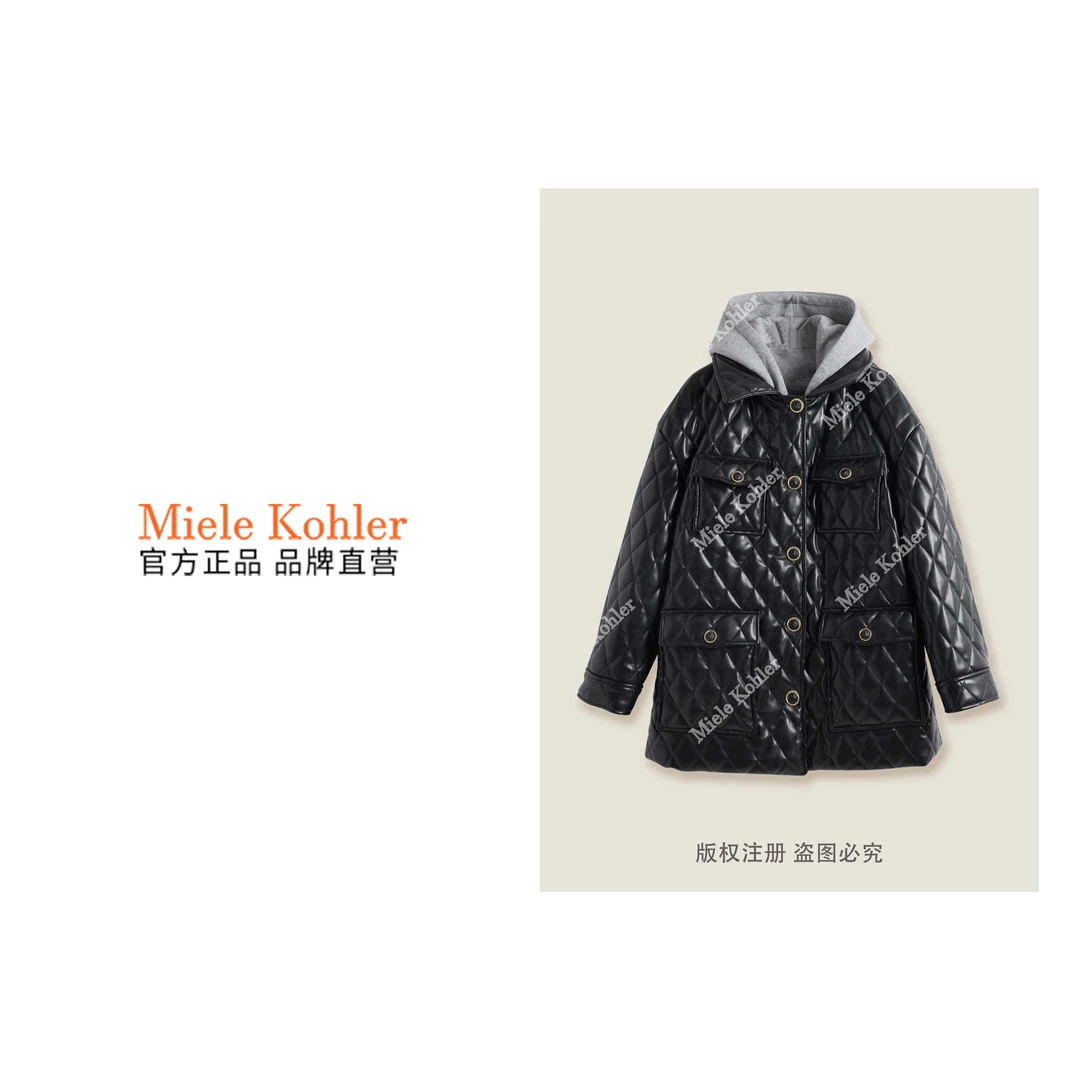 冬季新款重工拼接设计工装风连帽外套MKKQ86366-5【澳门小源同款】