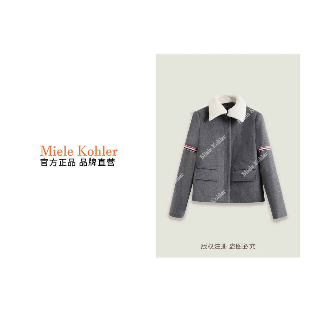 春季新款百搭休闲风口袋单排扣设计外套MKKQ67745