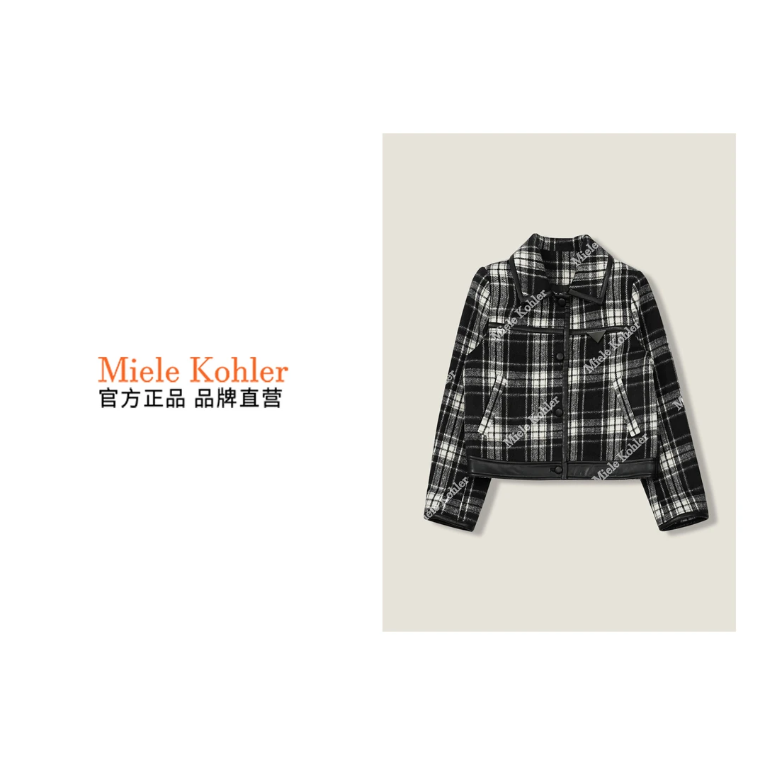 时尚格仔长袖气质显瘦穿搭外套MKOSS6303【澳门小源同款】