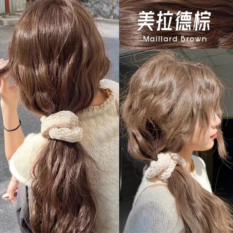美拉德棕色染发剂膏植物显白学生免漂男女2024流行色自己在家染