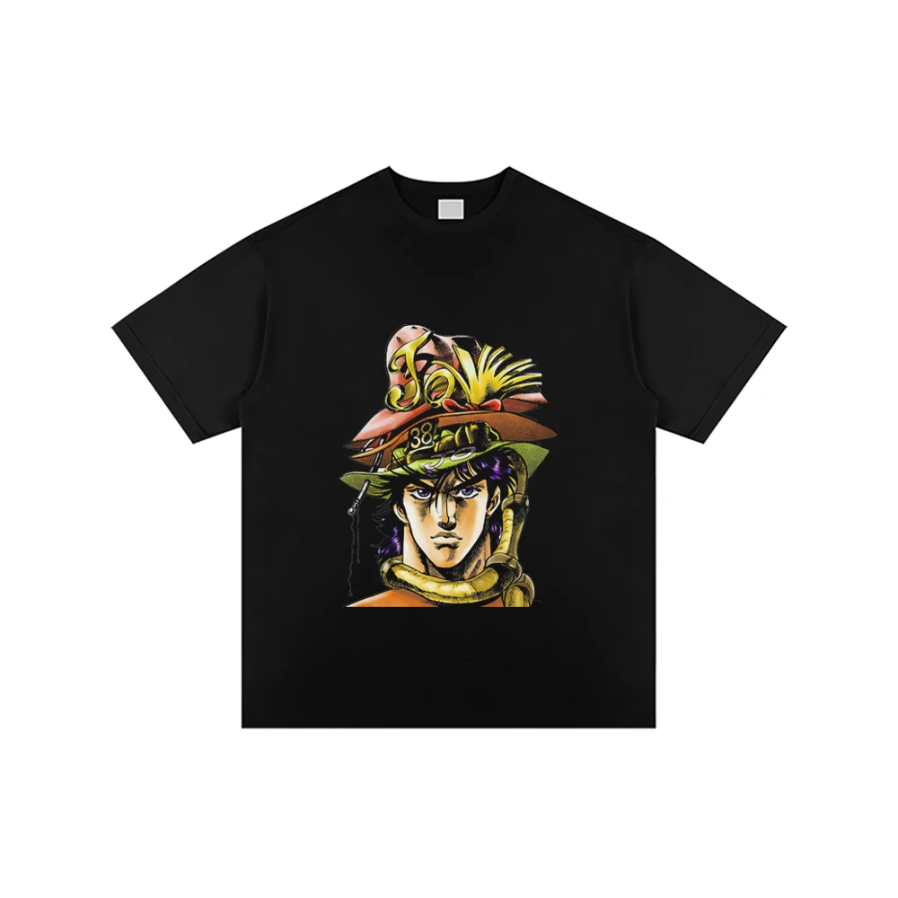 JOJO乔瑟夫头像重磅240g短袖t恤夏季百搭宽松纯棉潮牌短袖t恤男