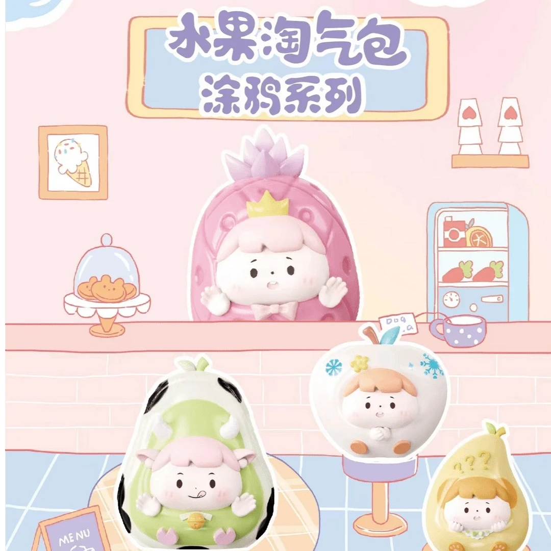 【拆盒】漫潮_水果淘气包涂鸦系列_盲盒潮玩摆件