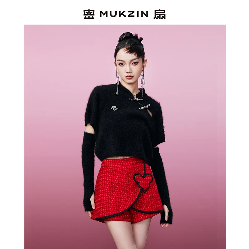 mukzin/密扇2023长袖针织衫毛衣M234A07018001「丁达尔穿搭」