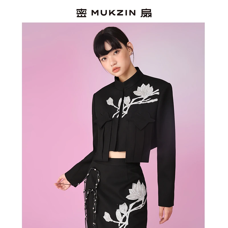 mukzin/密扇新款不羡仙提花唐装外套M231B11032001「丁达尔穿搭」
