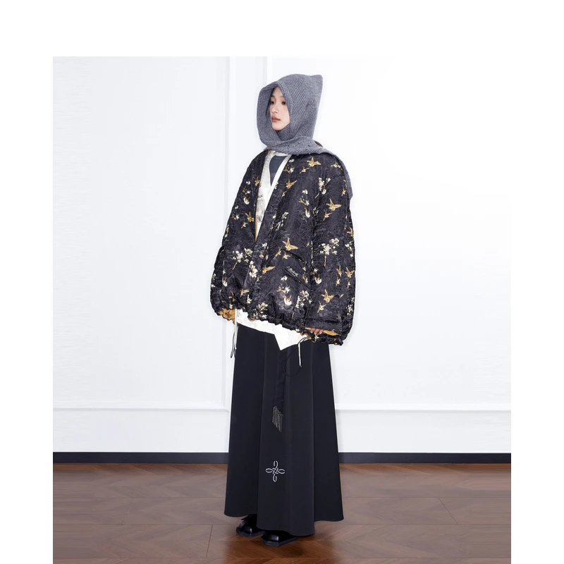 mukzin/密扇2024玲珑系列中式两穿斜襟羽绒服M24DB16028999