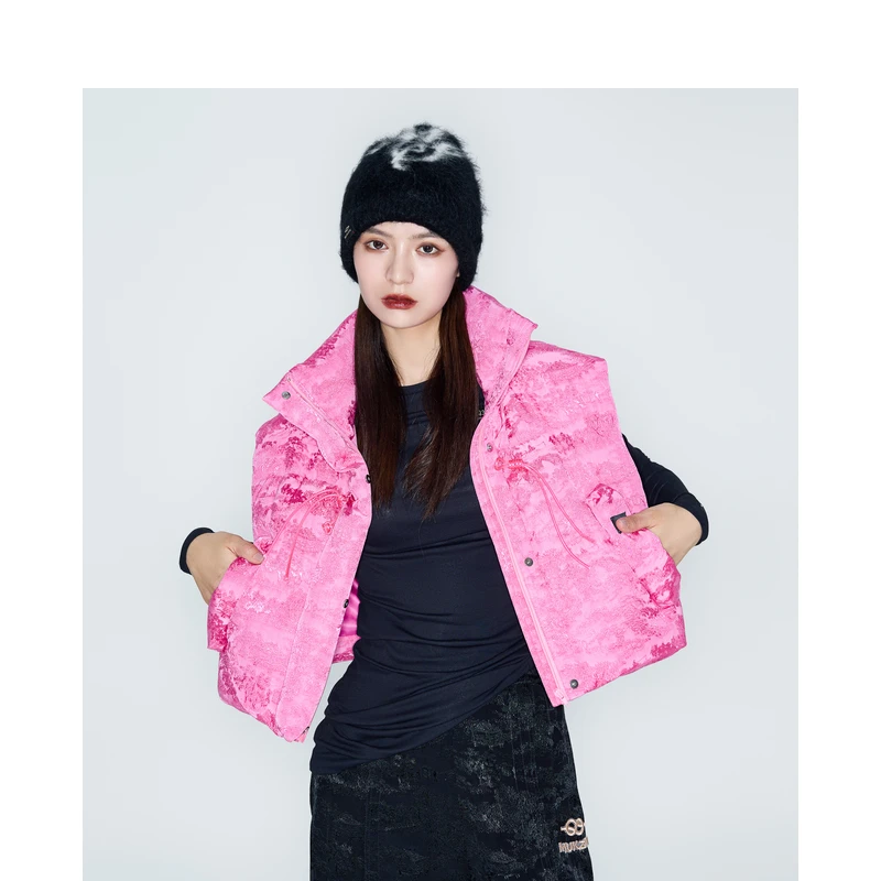 mukzin/密扇玲珑系列「兰亭序」短款设计感小马甲M24CB10007314