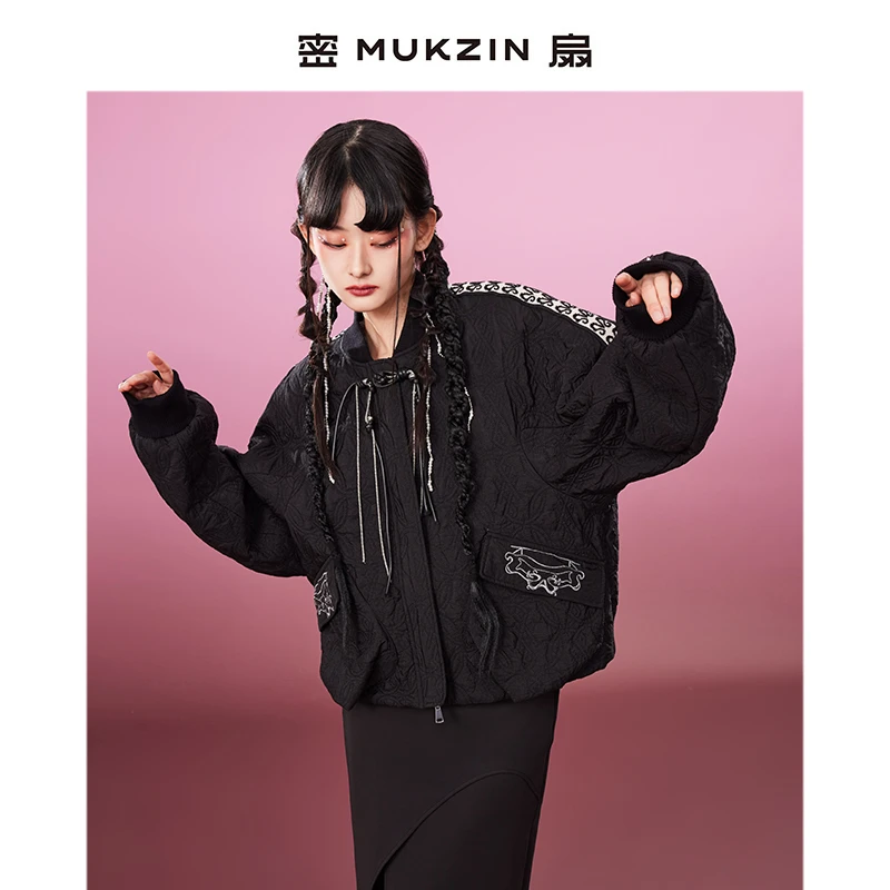 mukzin/密扇游龙戏凤新中式运动外套M233B11001001