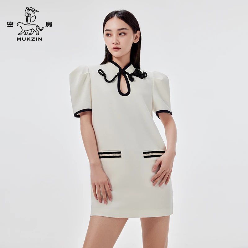 mukzin/密扇《少女白日梦》狸尨梦华录气质中式连衣裙M24BD30015119