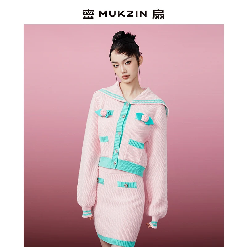 mukzin/密扇2024新款游龙戏凤针织衫M241B11006350