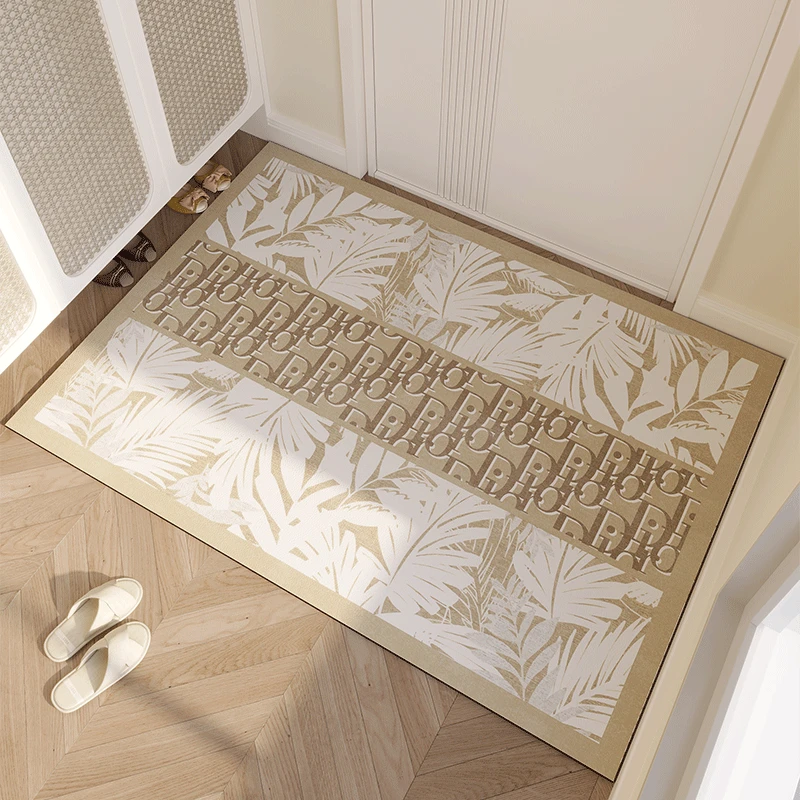 定制高级感入户门地垫可擦免洗皮革脚垫家用玄关门口防滑进门垫子