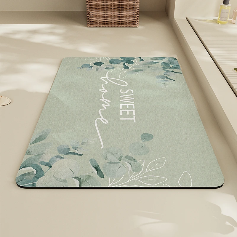 浴室地垫硅藻泥吸水软垫卫生间厕所门口垫厨房淋浴房防滑速干脚垫