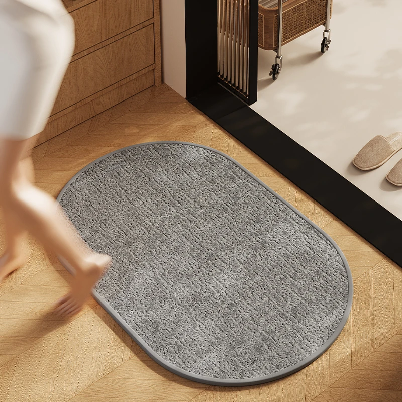 云朵绒浴室吸水速干地垫卫生间防滑地毯淋浴房门口家用卧室脚垫子