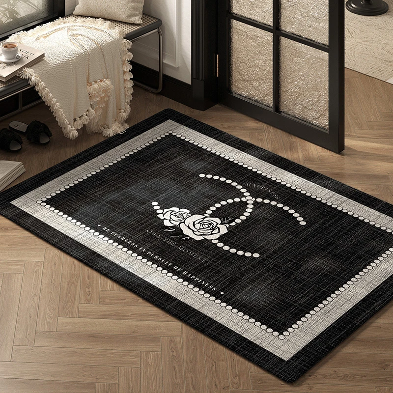 法式小香风入户门地垫家用耐脏门垫进门口踩脚垫轻奢高端客厅地毯