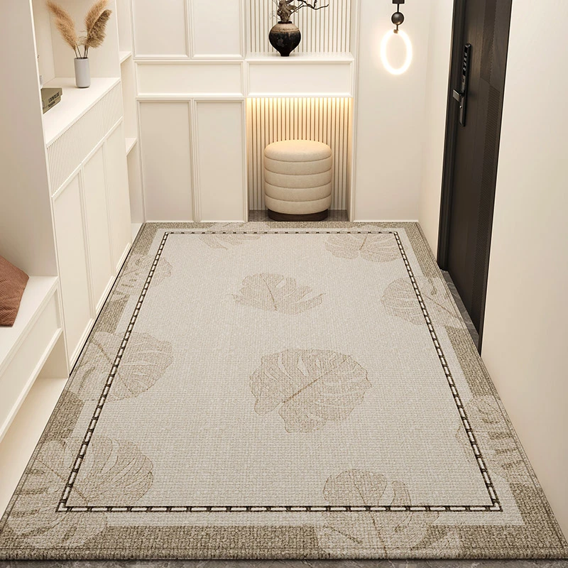 奶油风入户门地垫可裁剪轻奢客厅地毯门垫进门口蹭土脚垫耐脏防滑