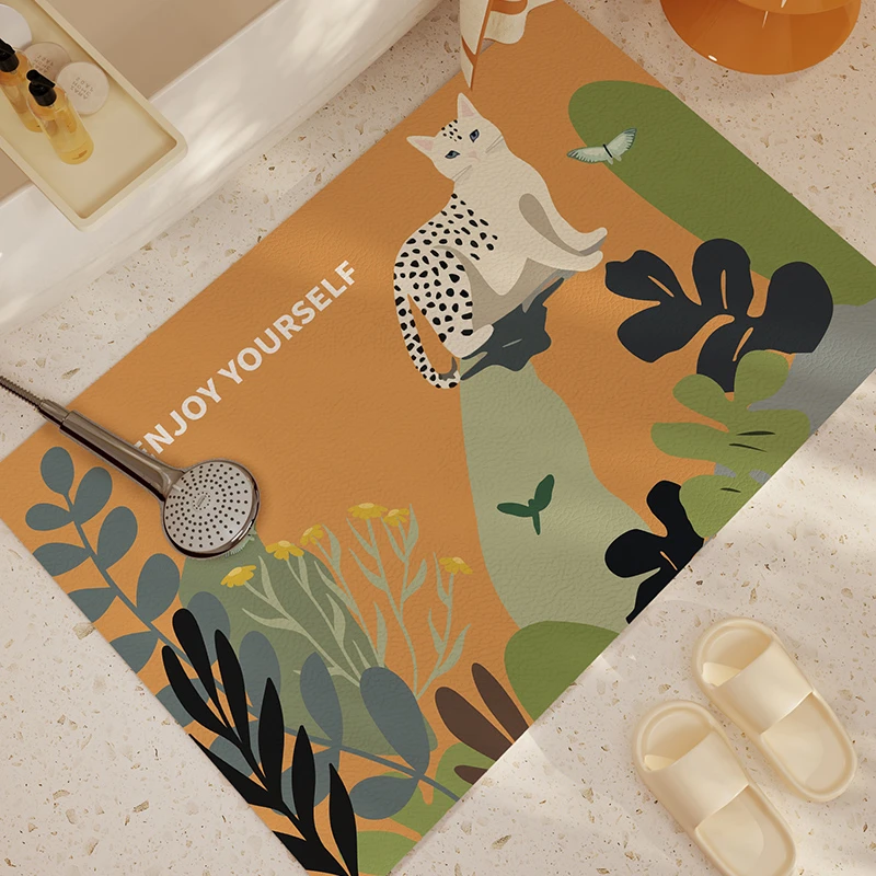 硅藻泥吸水垫浴室地垫洗手间厕所卫生间门口防滑脚垫入户门垫地毯
