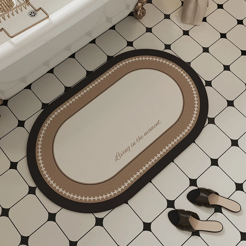 现代简约浴室地垫吸水速干硅藻泥软垫可擦免洗厕所淋浴房门口脚垫