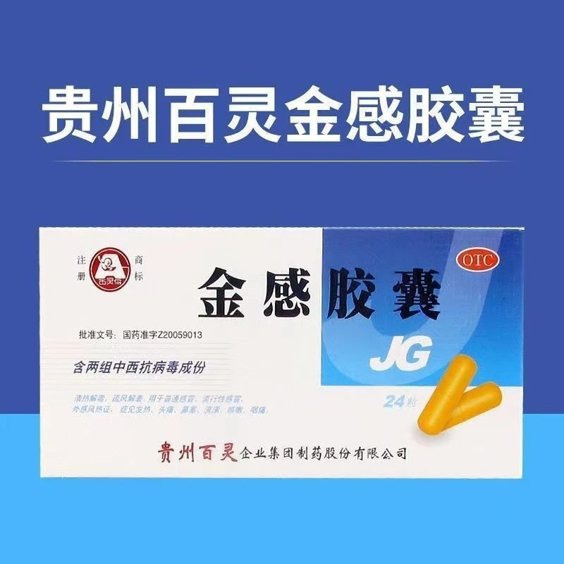 百灵鸟金感胶囊0.45g*24粒 清热解毒疏风解表流行性感冒外感风热