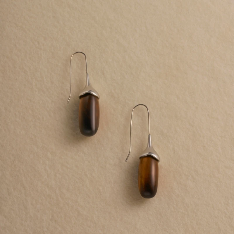 FOR DAYS 铜合金耳饰 sofi系列小众设计耳钩虎眼水滴耳钉