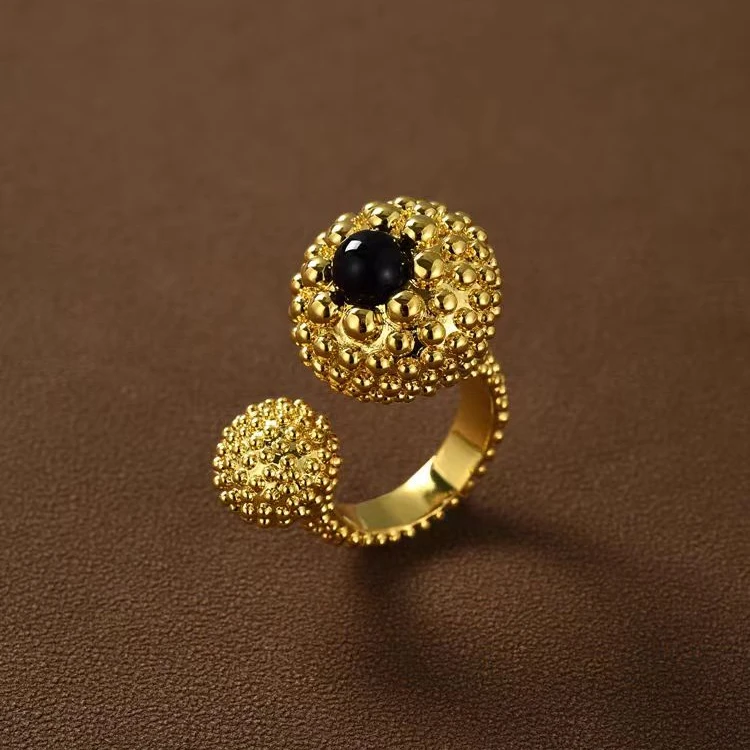 FOR DAYS 铜合金戒指 中古不规则圆球开口戒指