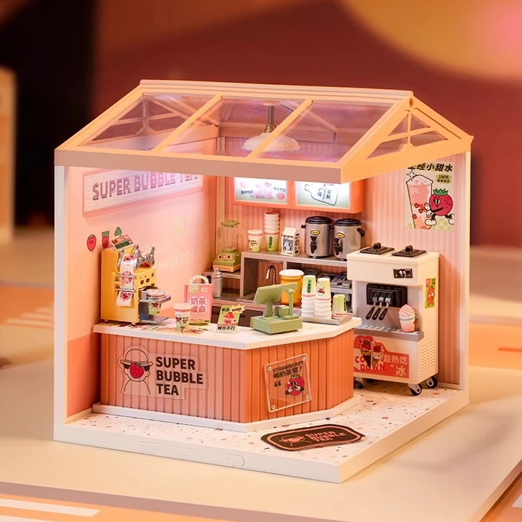 若态若来超级世界diy小屋房别墅手工积木拼装模型玩具3d立体拼图