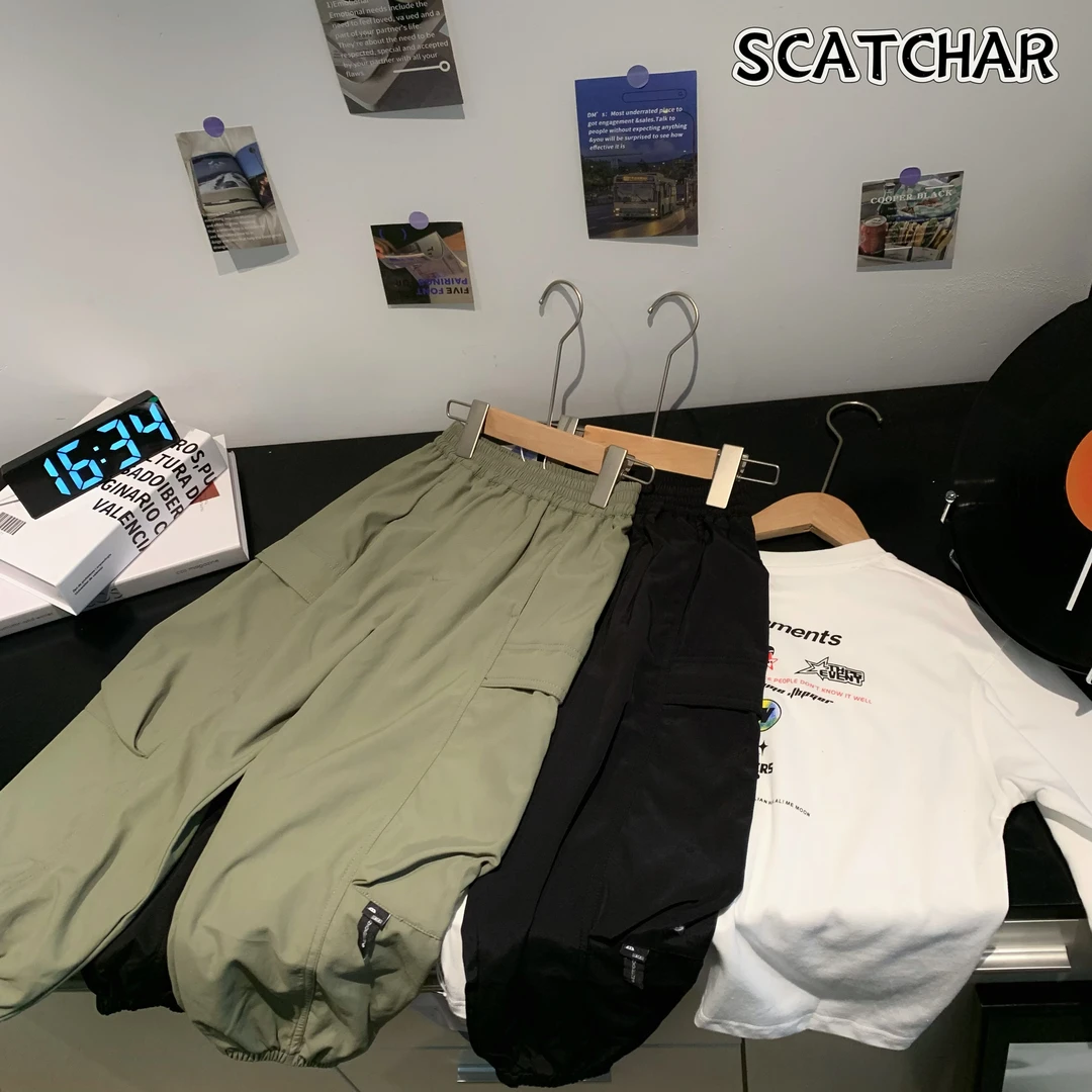 【杨少华服饰】男童裤子2024新款中大童宽松秋季儿童工装裤潮1515