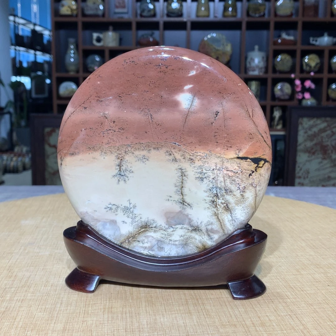 香樟木，广西国画石摆件