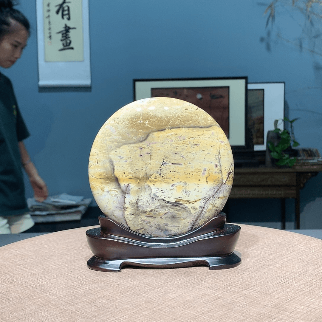 香樟木，广西国画石摆件