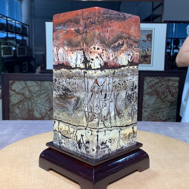 香樟木，广西国画石摆件