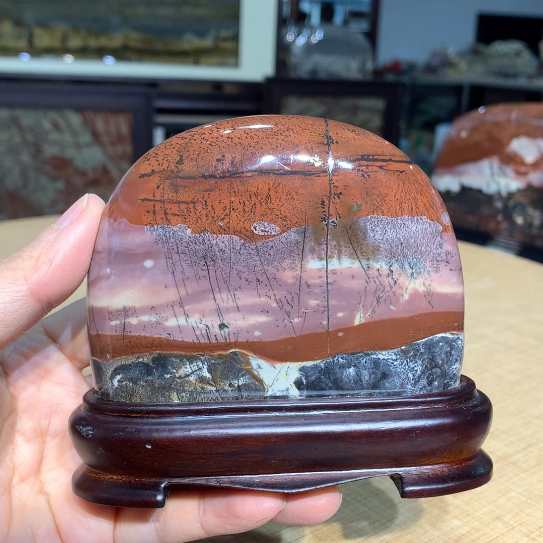 香樟木，广西国画石摆件