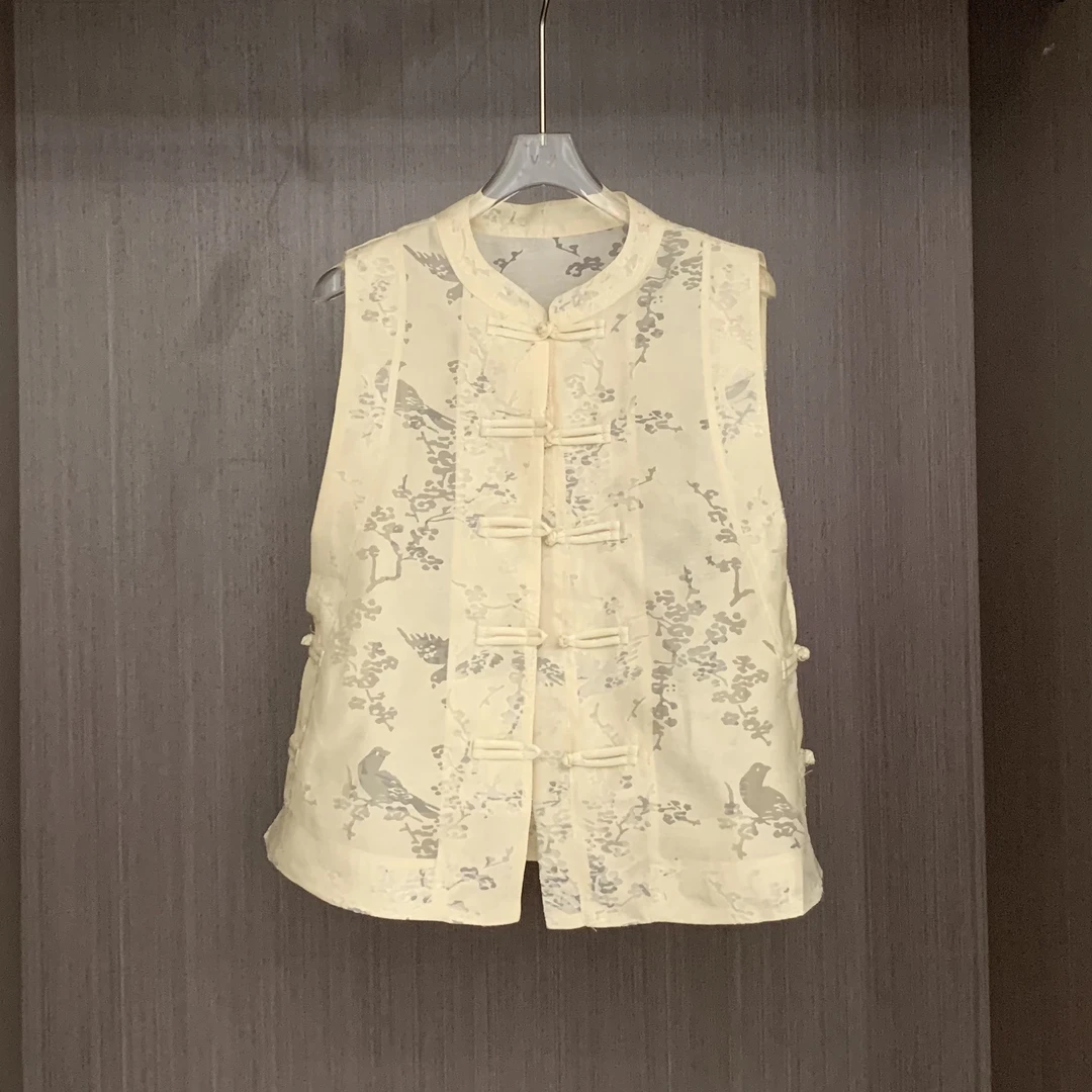 DEZI宝藏衣橱枝丫喜鹊国风百搭马甲LS8082088