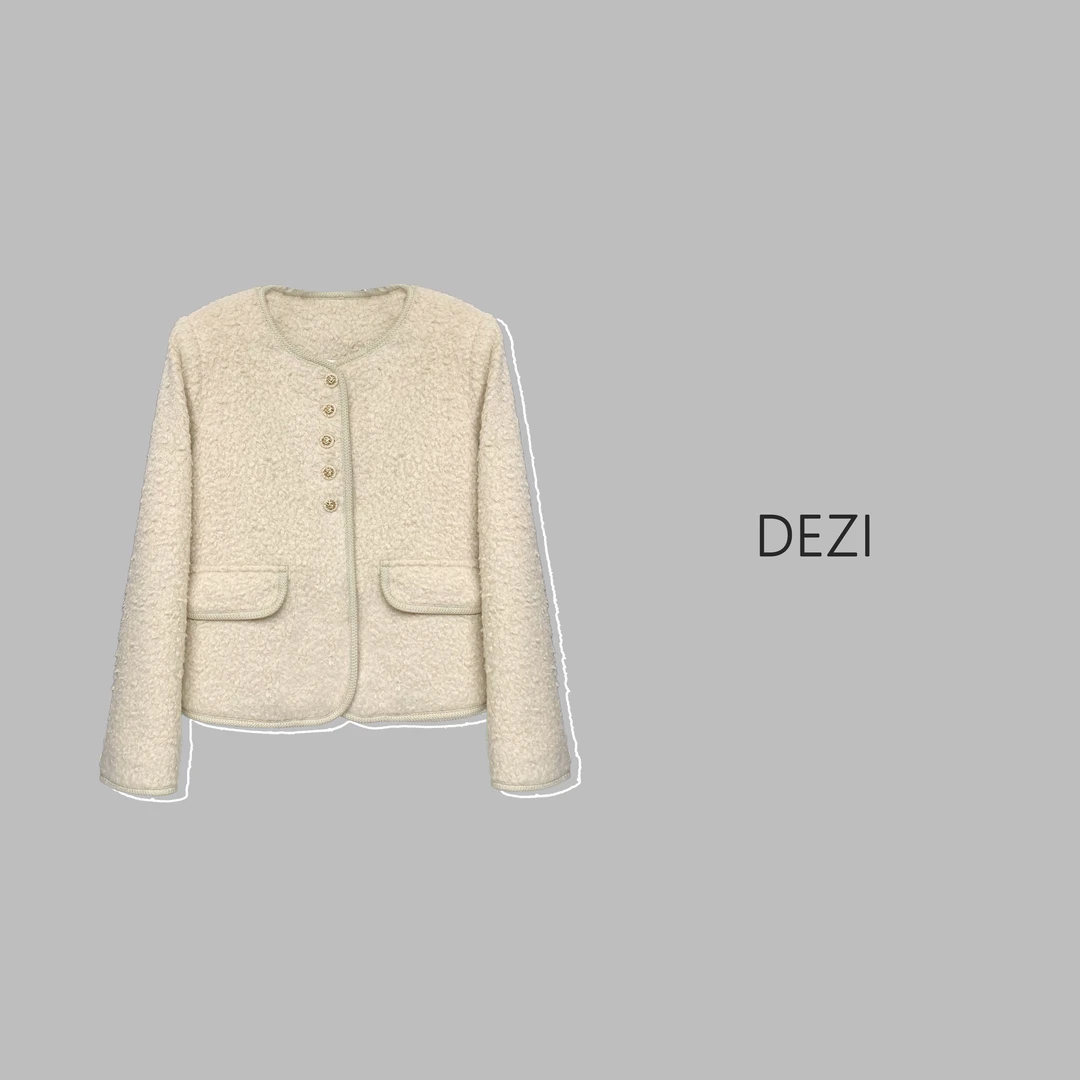 DEZI宝藏衣橱轻奢时尚小香风外套女白鸭羽绒服LS8017088